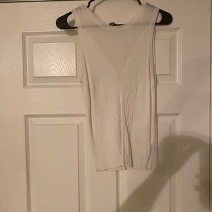 Express white ribbed sleeveless top